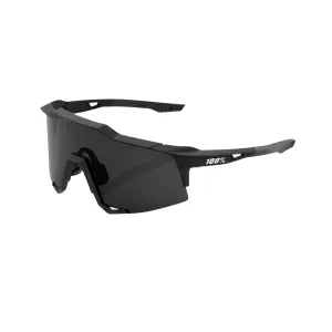 100% Speedcraft - Soft Tact Black - Smoke Lens