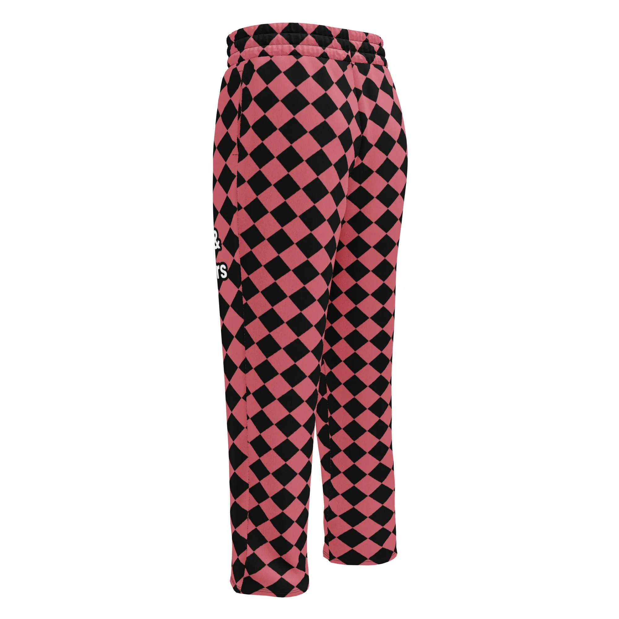 Airfros And Babyhairs Carbaret Checkered Wide Leg Joggers
