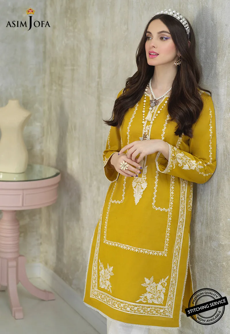 AJES-01 | Asim Jofa AJ Essentials Summer Collection 2022 | Embroidered Cotton Suits Unstitched 3 Piece