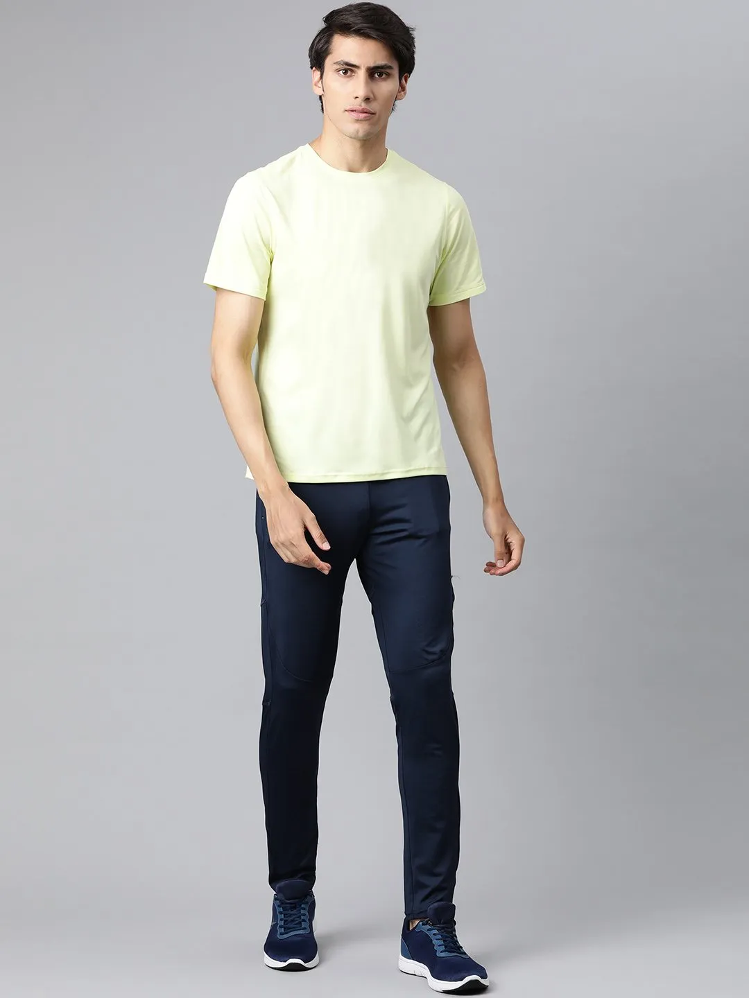 Alcis Men Navy Blue Solid Track Pants