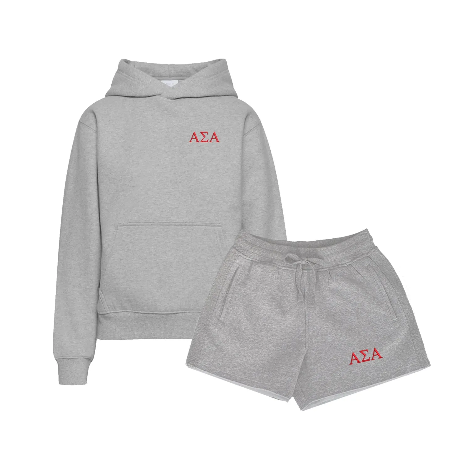 Alpha Sigma Alpha Fave Fit Hoodie & Shorts Set