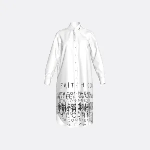ALTA MODA MIAMI LONG COTTON POPLIN SHIRT DRESS WITH FAITH CONNEXION LOGO