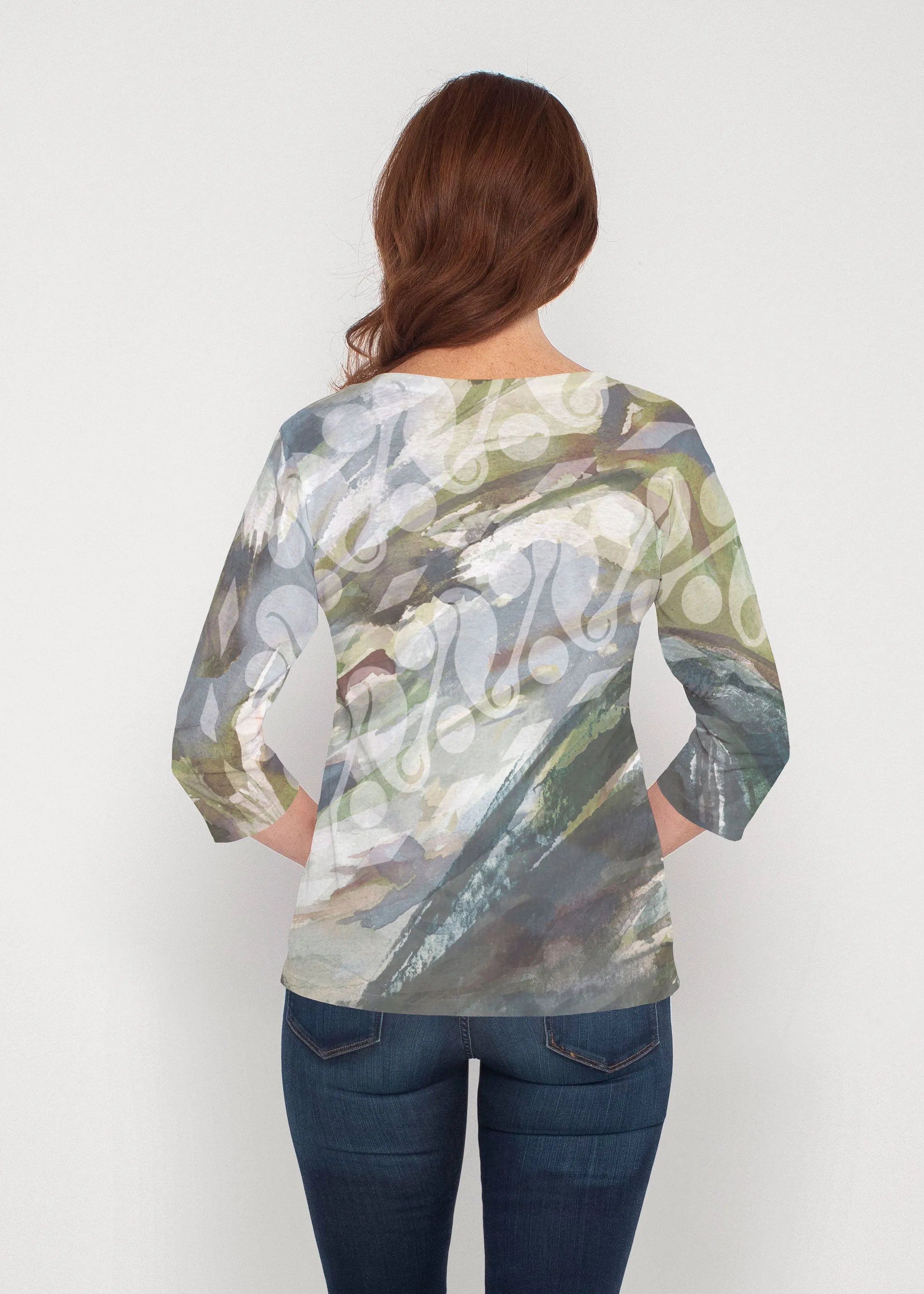 Annaleise (15055) ~ Signature 3/4 Sleeve V-Neck Top