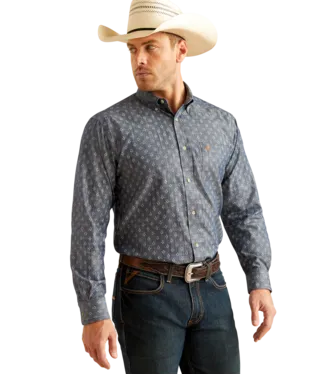 ARIAT MENS DILLON CHAMBRY BLUE CLASSIC FIT LONG SLEEVE