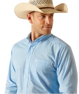 ARIAT MENS SOLID CLASSIC FIT BUTTON UP LONG SLEEVE
