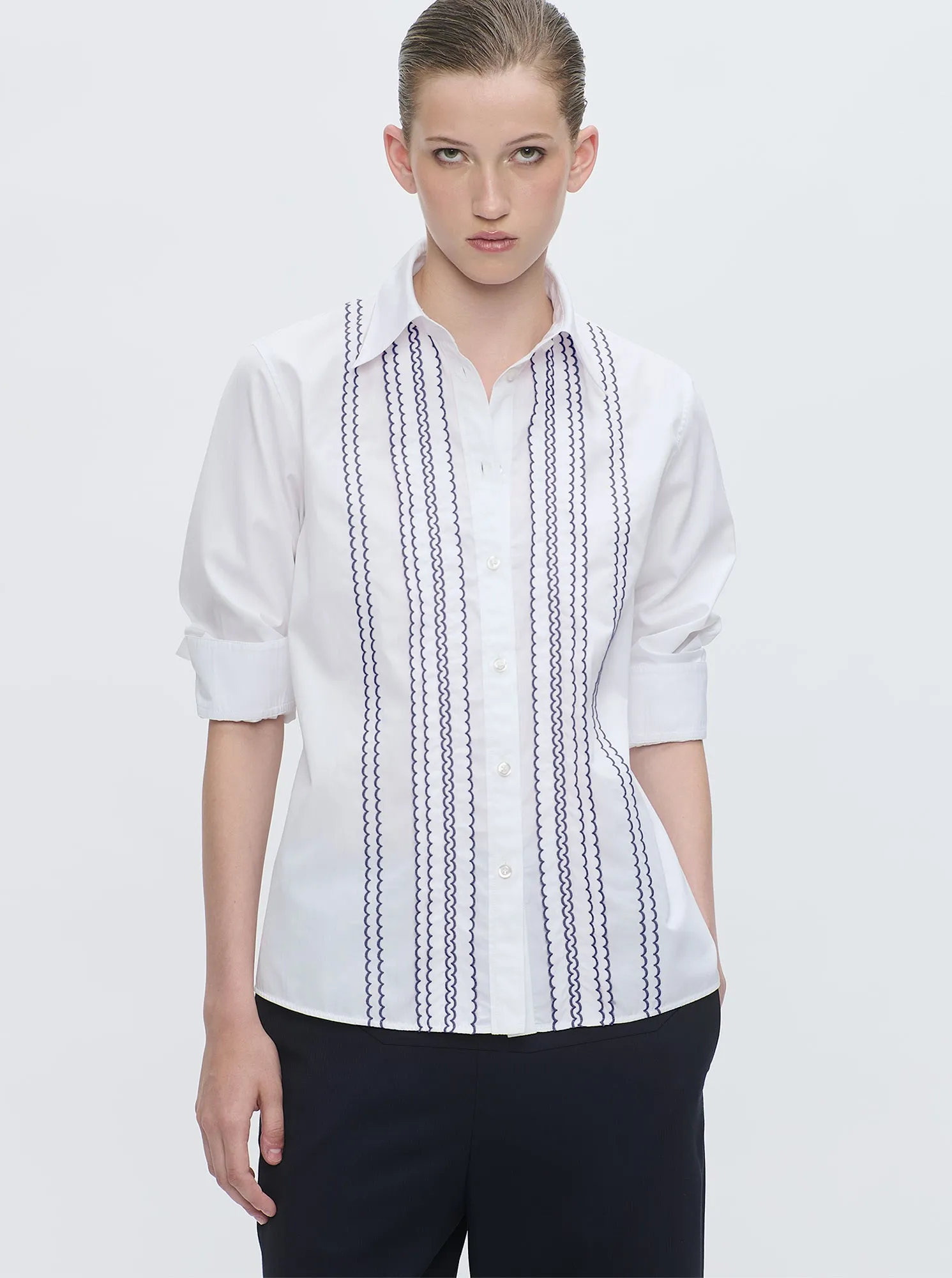 ARLETTY Embroidered shirt White