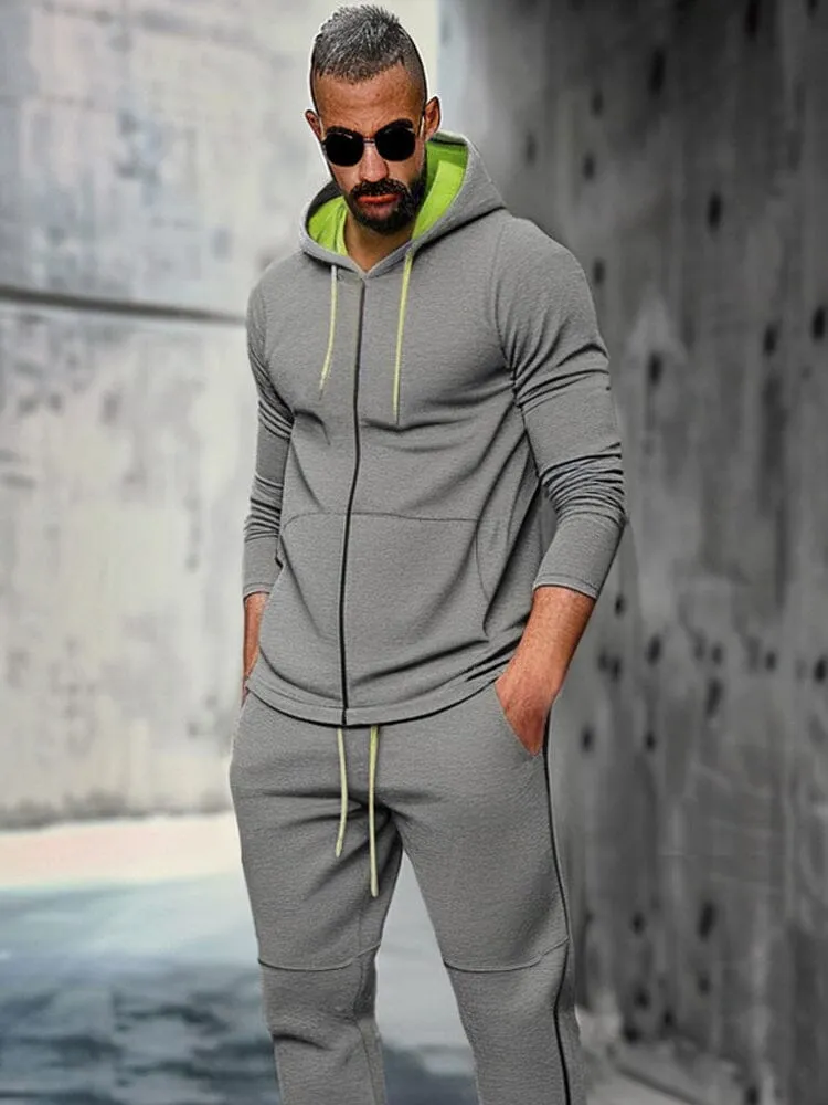 Athleisure Hooded Jacket Jogger Set