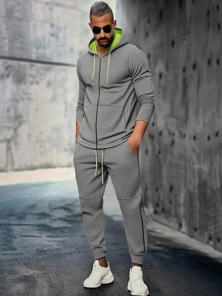 Athleisure Hooded Jacket Jogger Set