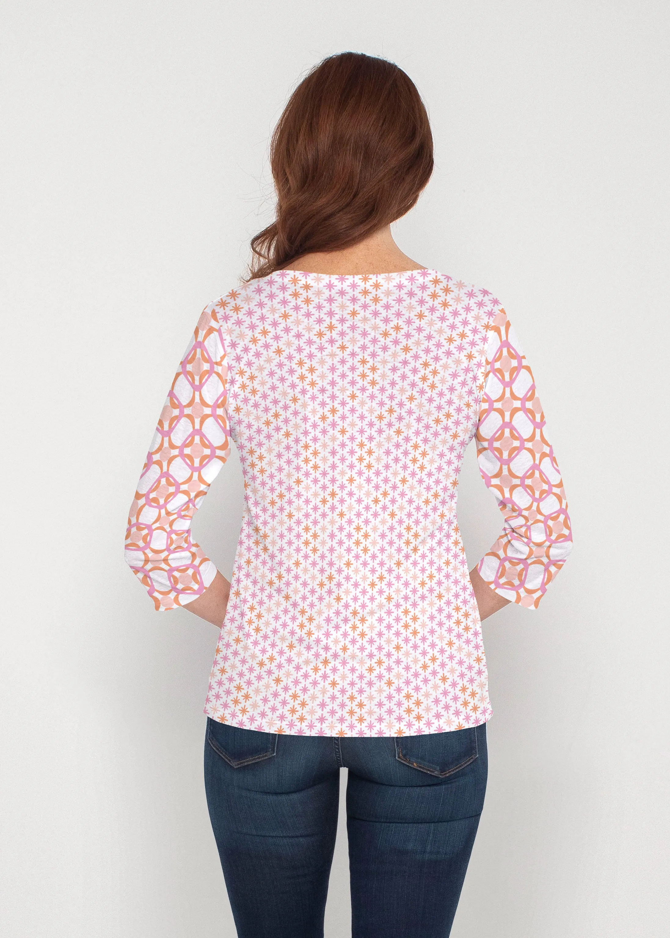 Bangles & Dots (8022) ~ Signature 3/4 Sleeve V-Neck Top
