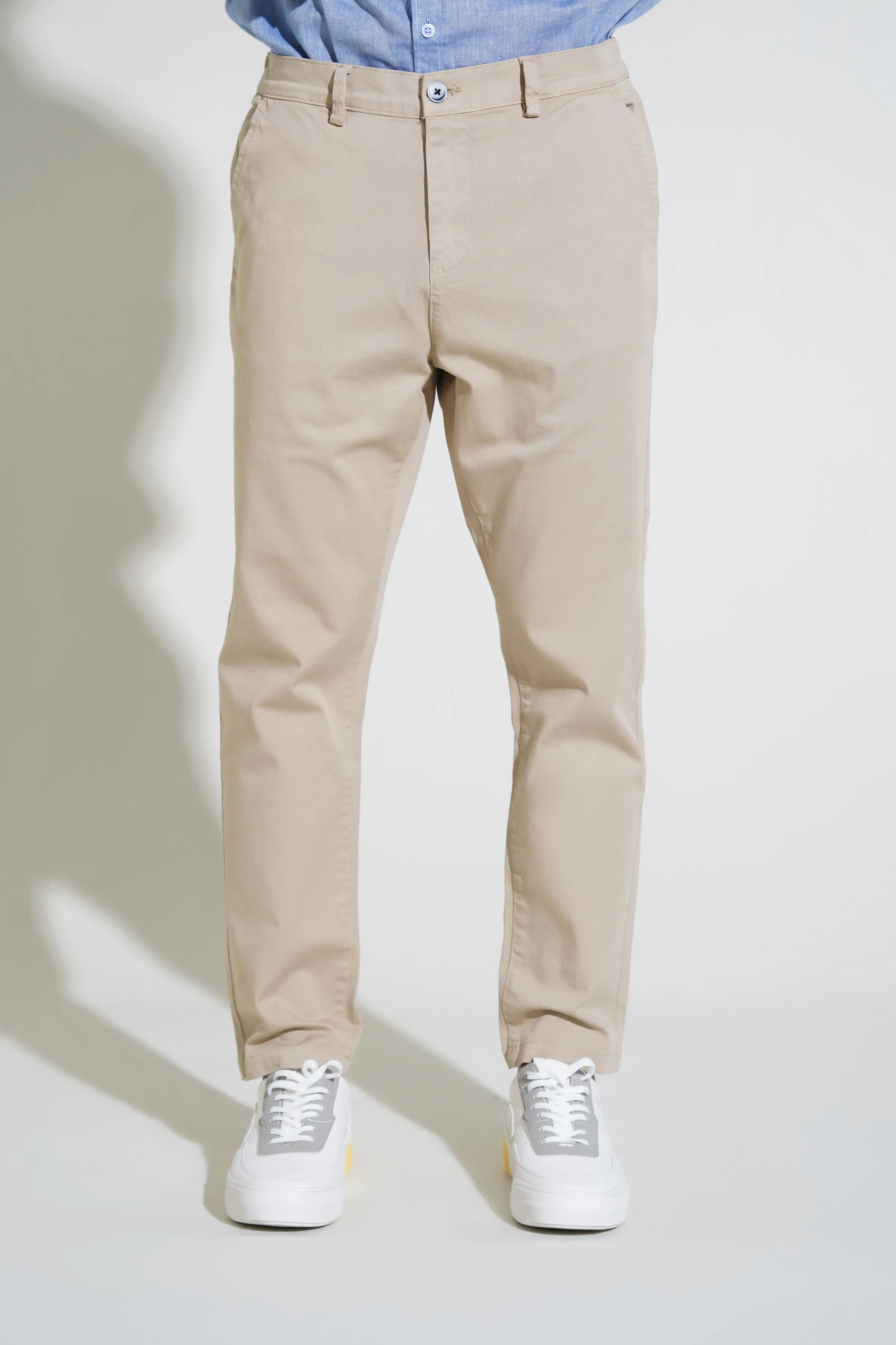 Beige Jogger Fit Men's Stylish Pant