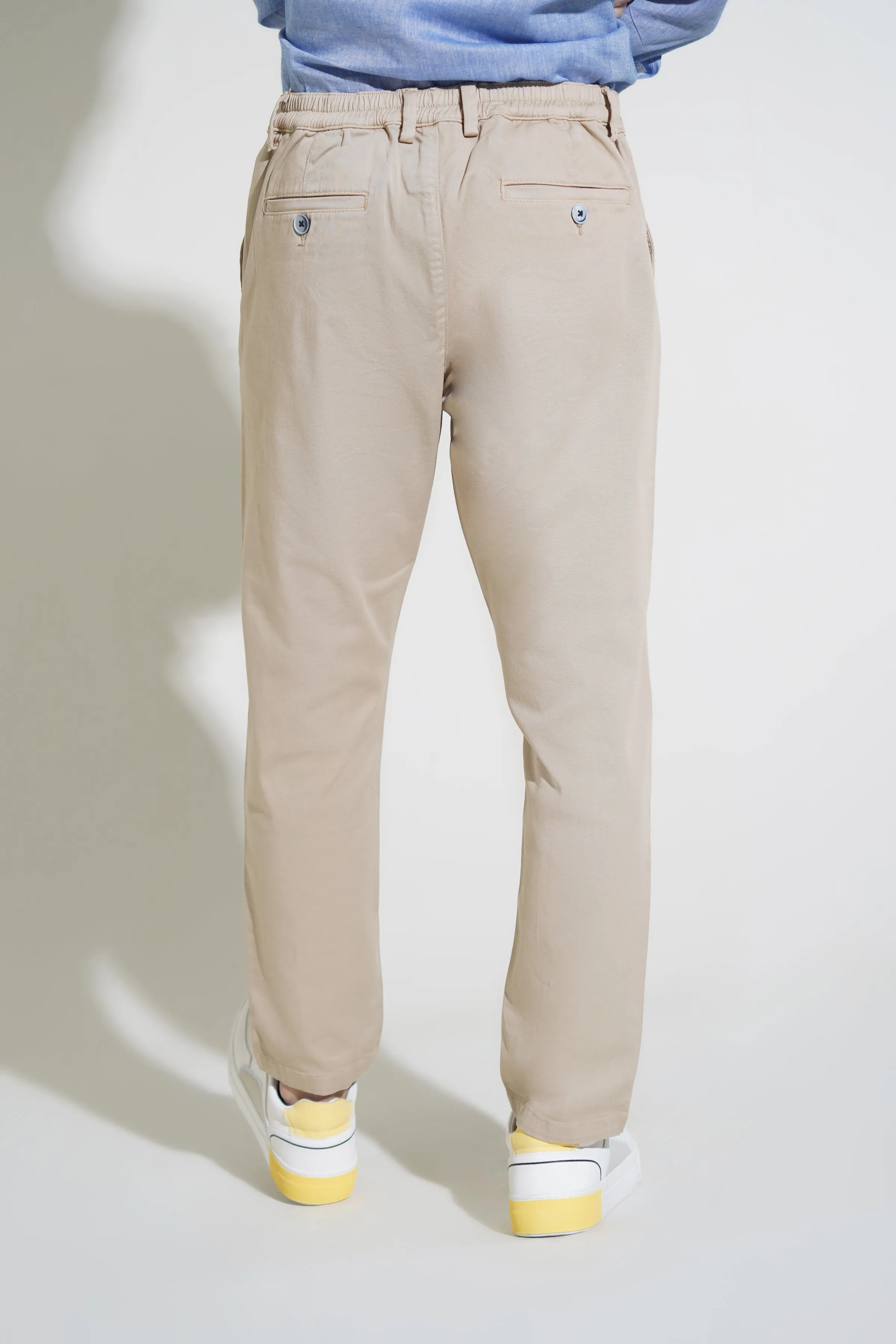 Beige Jogger Fit Men's Stylish Pant