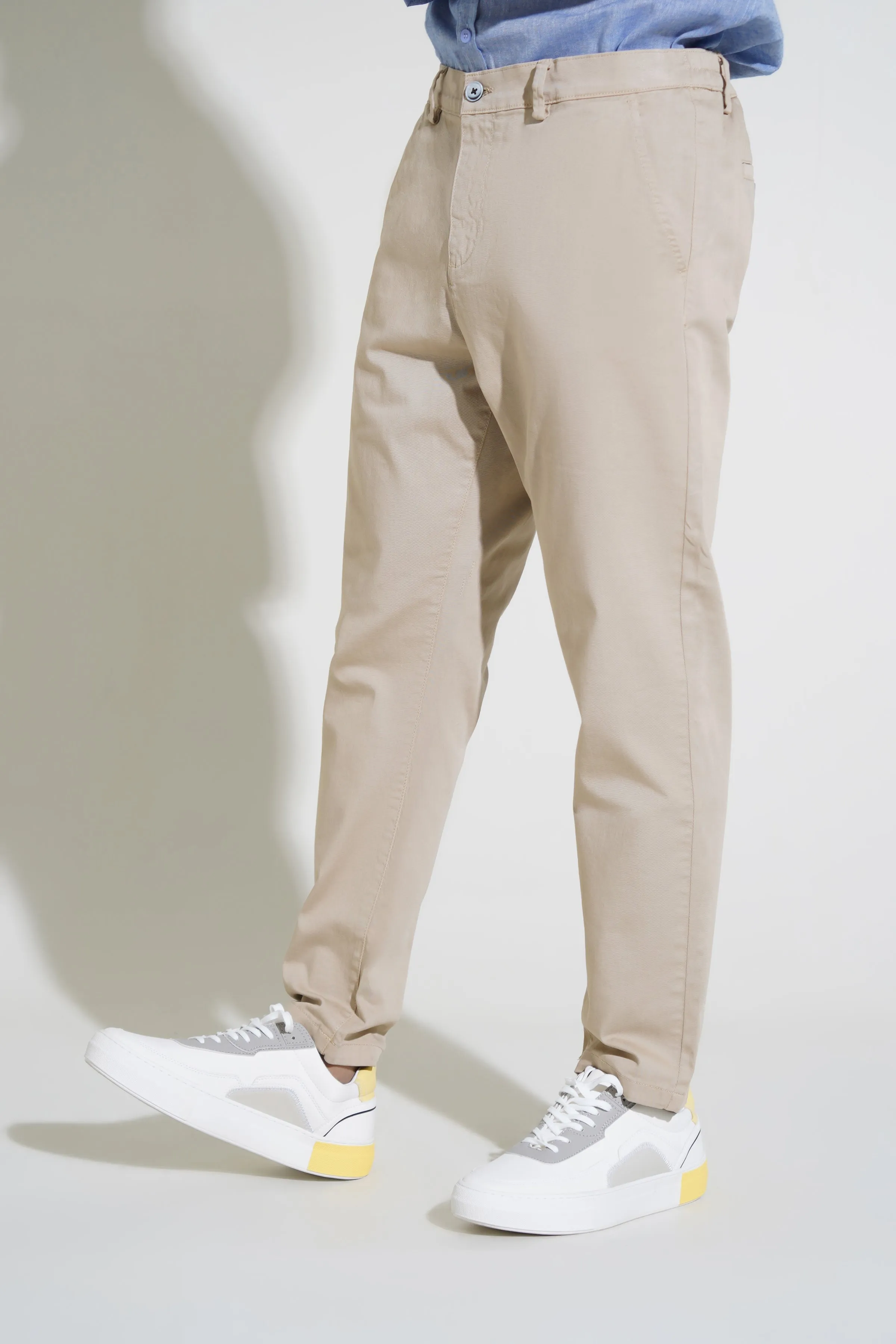 Beige Jogger Fit Men's Stylish Pant