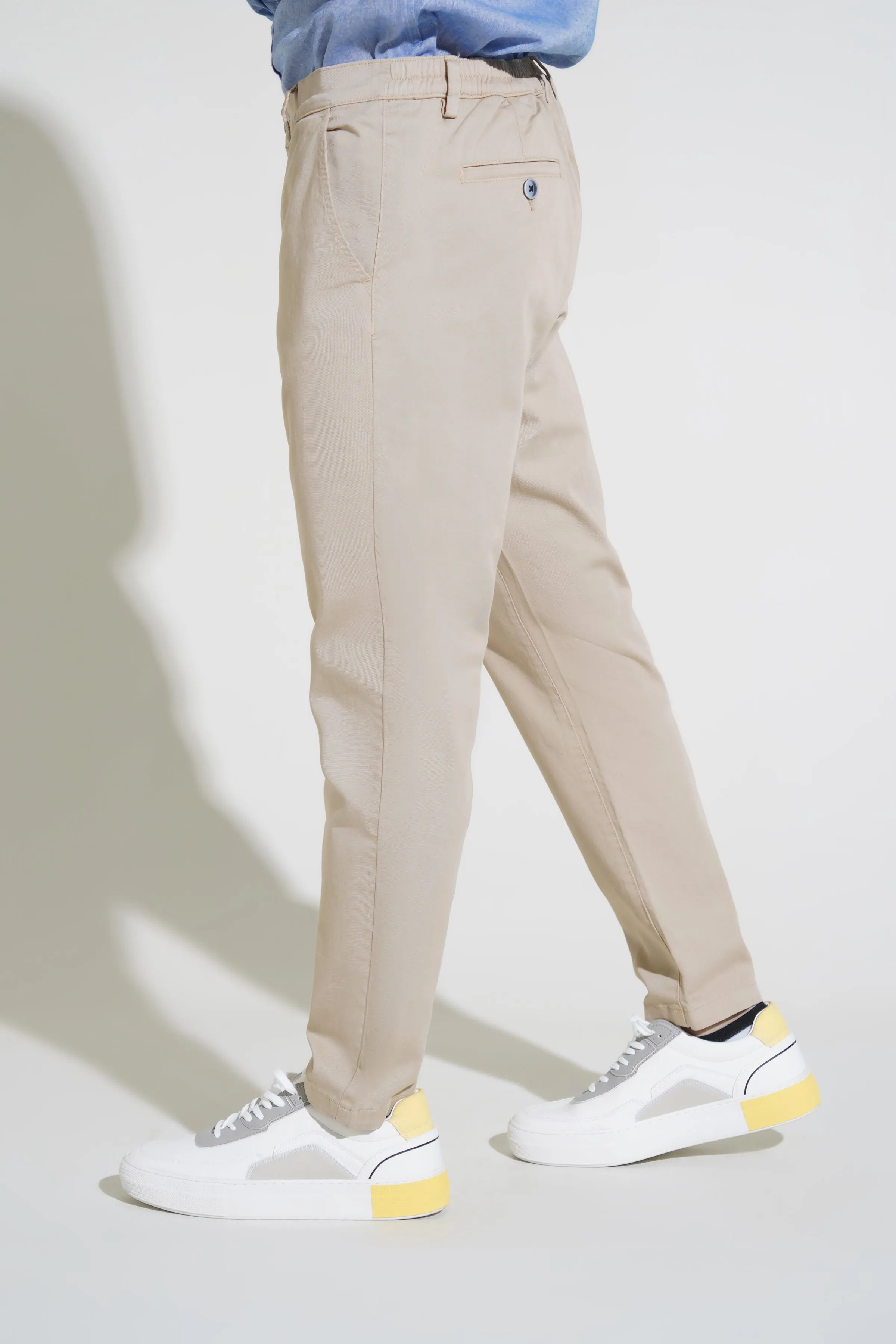Beige Jogger Fit Men's Stylish Pant