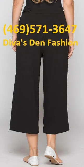 Belted Wide Leg Pants
