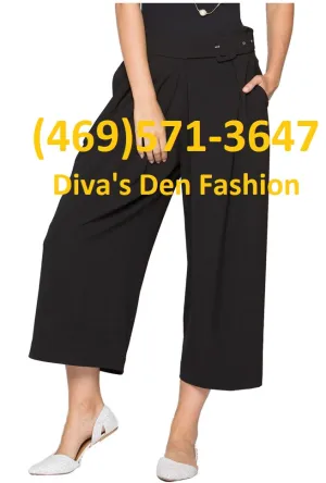 Belted Wide Leg Pants