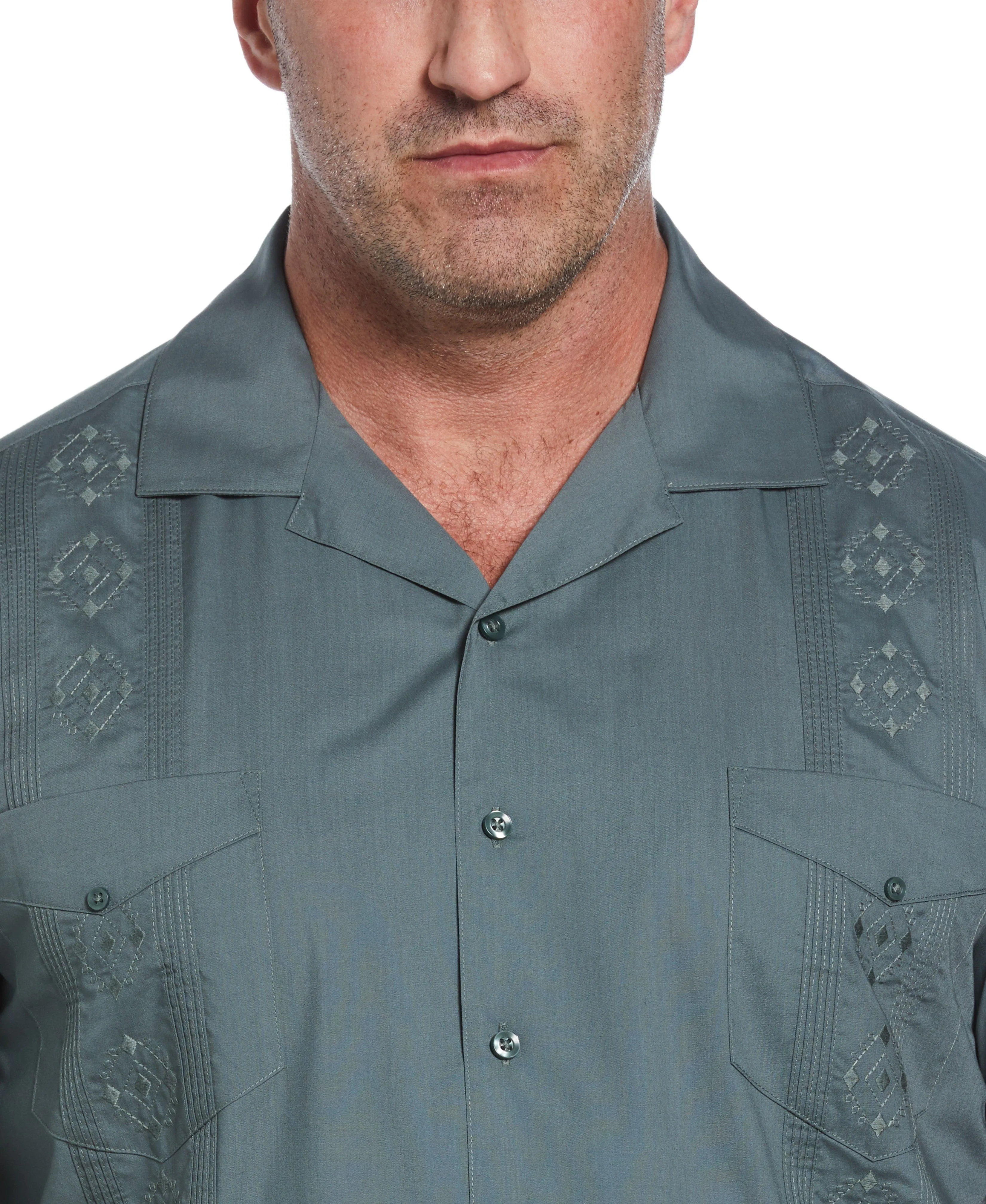 Big & Tall Authentic Embroidered Guayabera Shirt