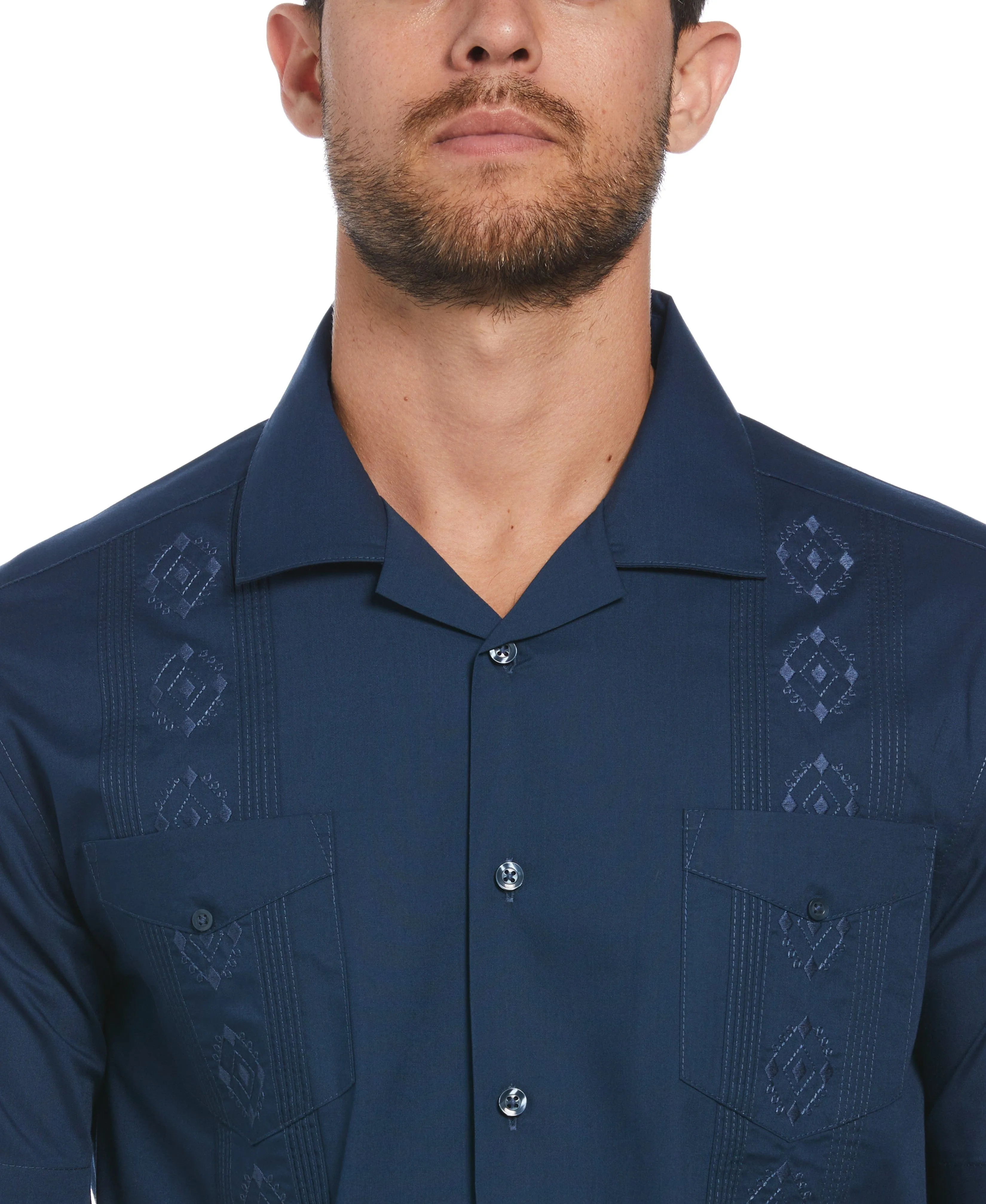 Big & Tall Authentic Embroidered Guayabera Shirt