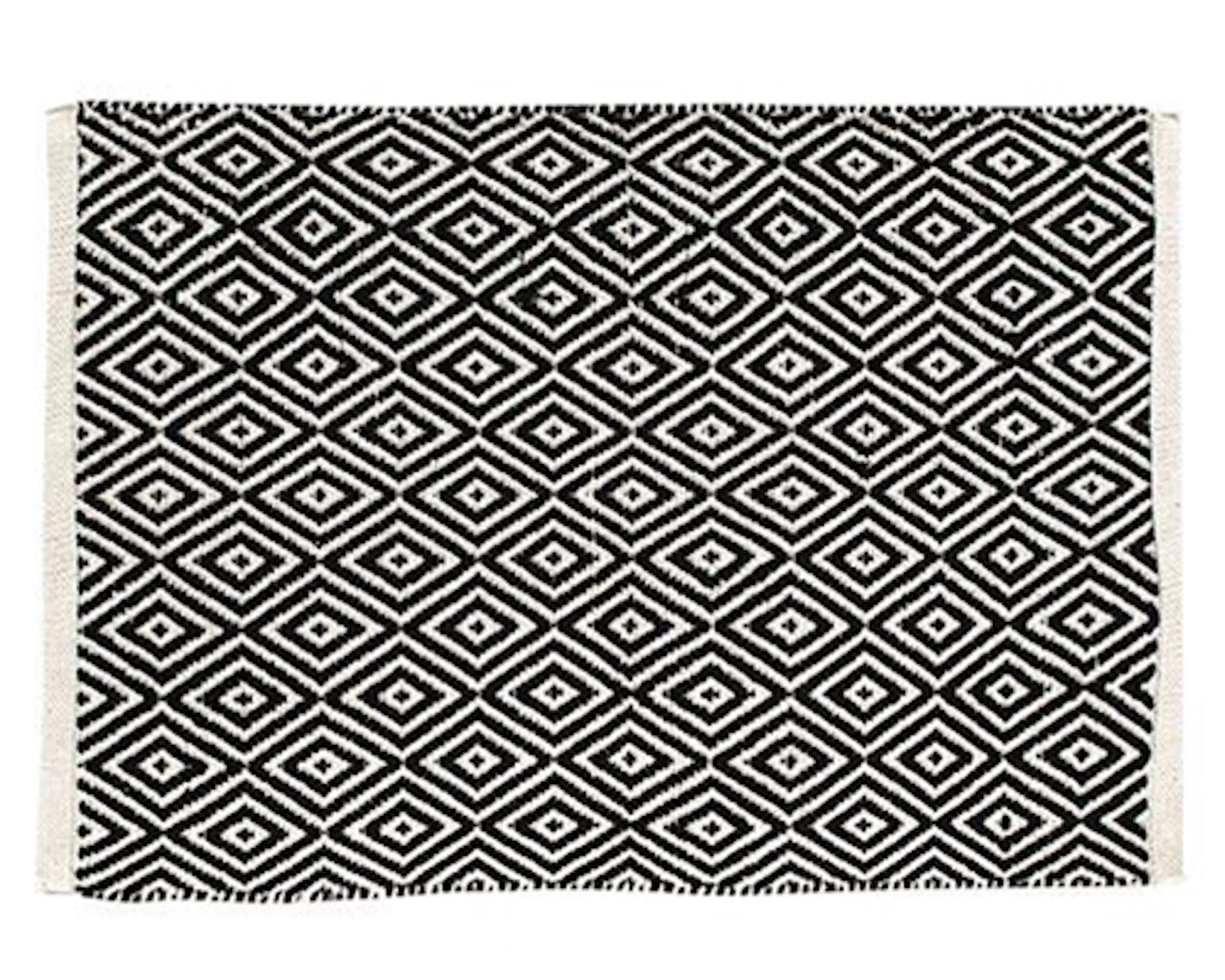 Black diamond modern farmhouse accent rug