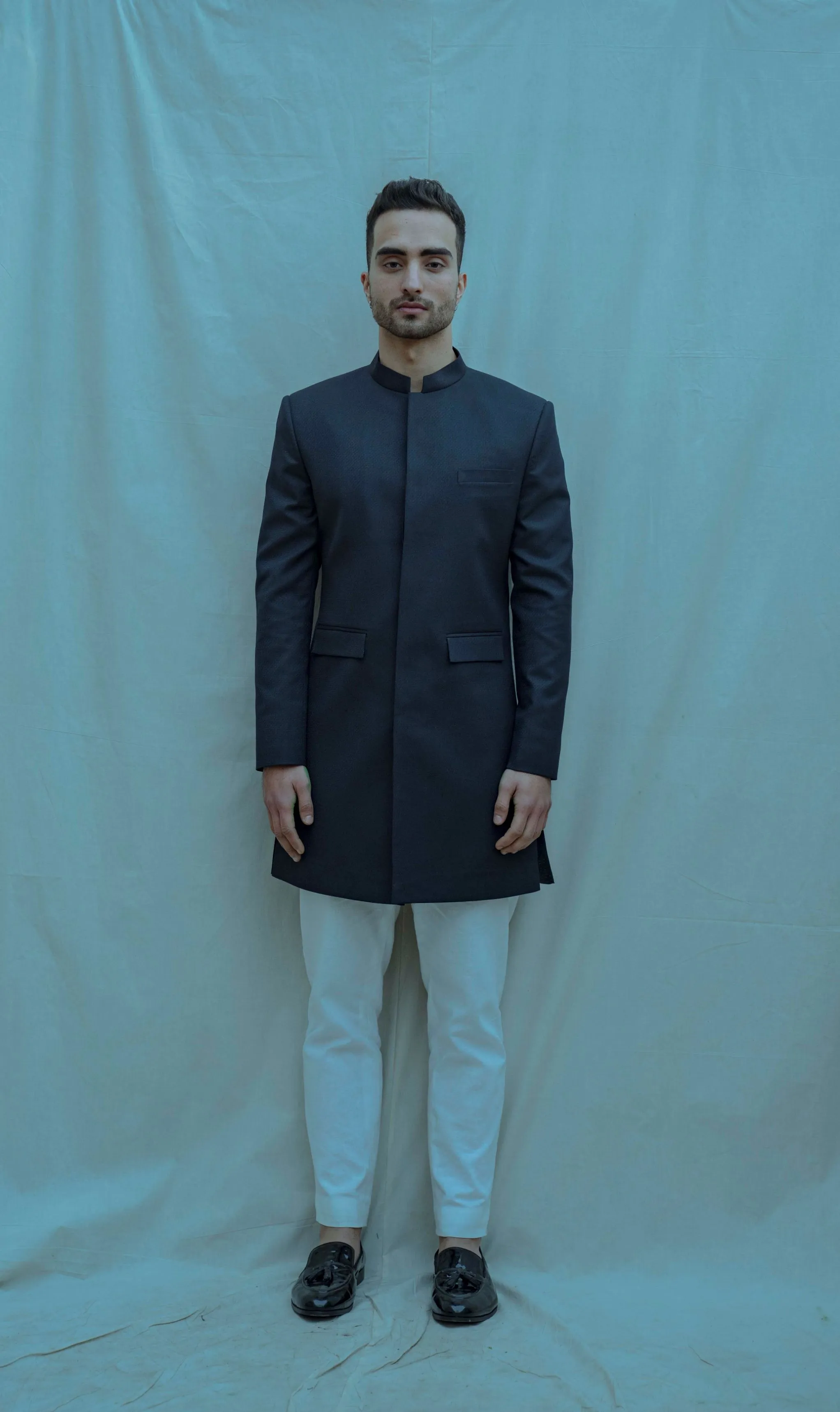 Blue Classic Bandgala Achkan Set
