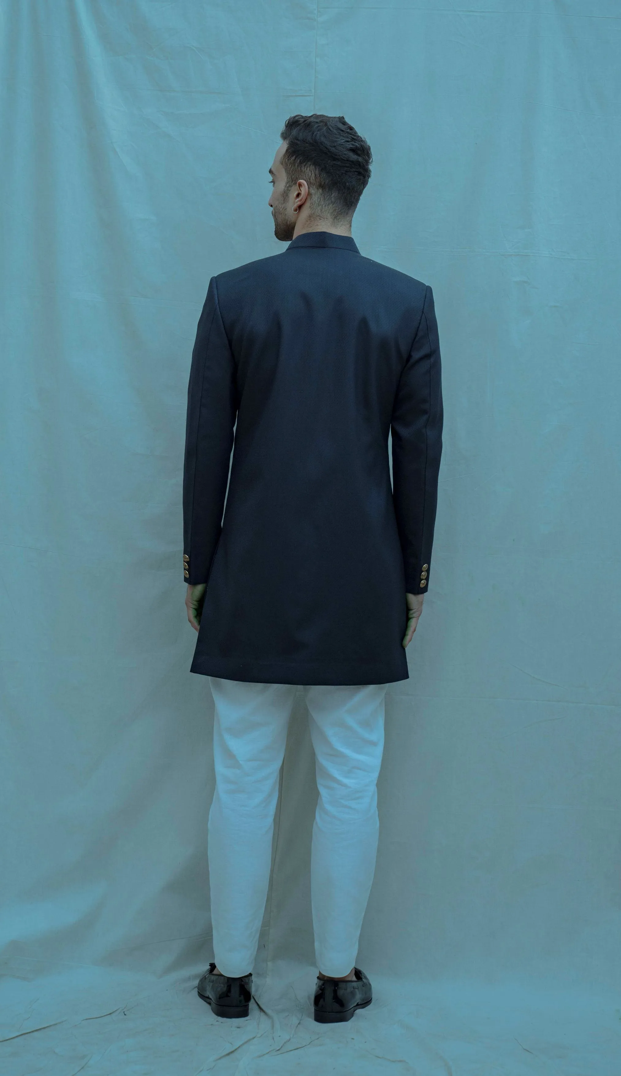 Blue Classic Bandgala Achkan Set