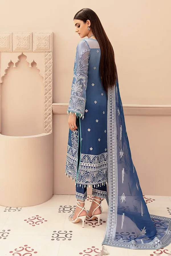 Blue Kameez Salwar with Fine Embroidery Work #PF340