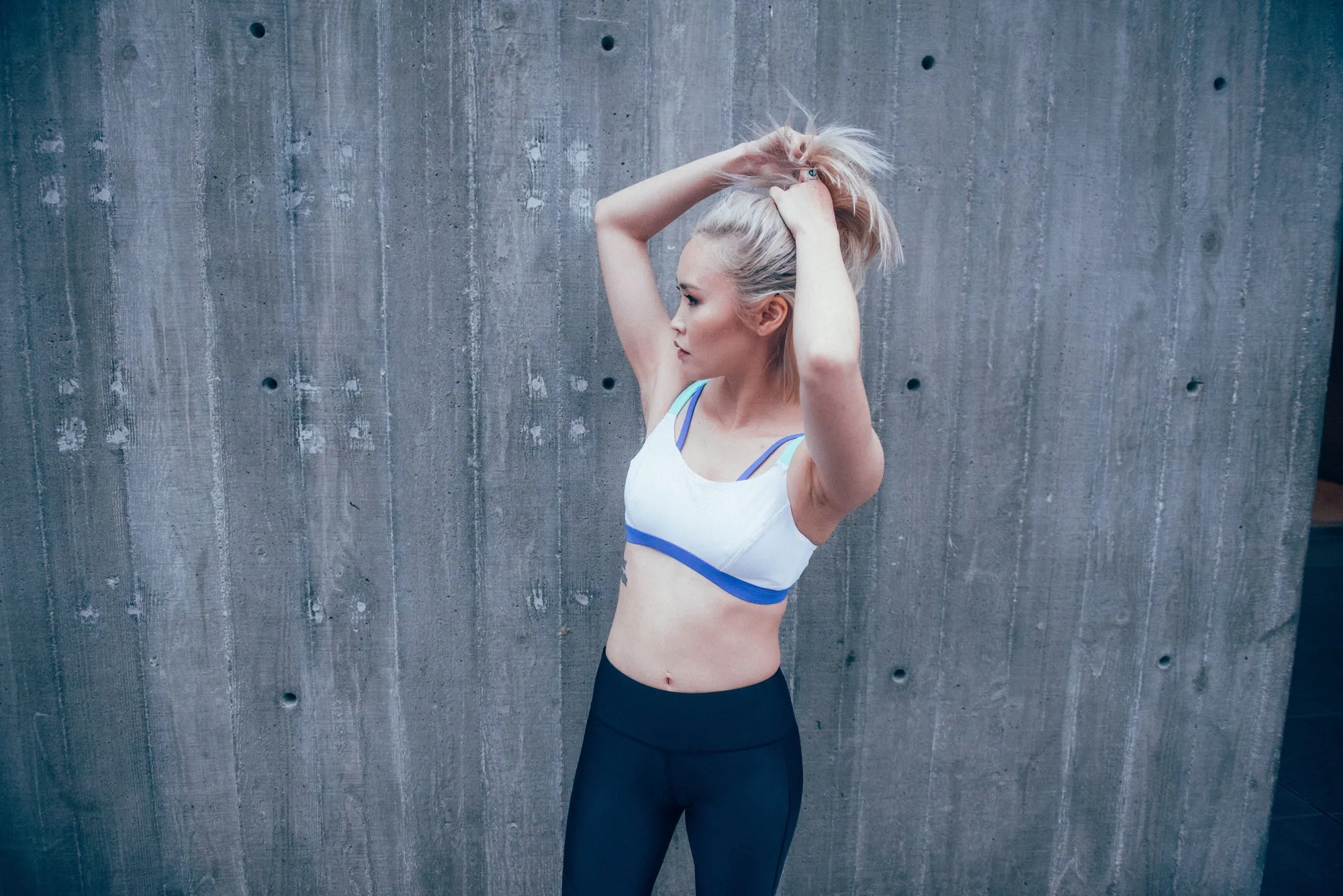 BONDI AQUA BRA // WHITE & INDIGO