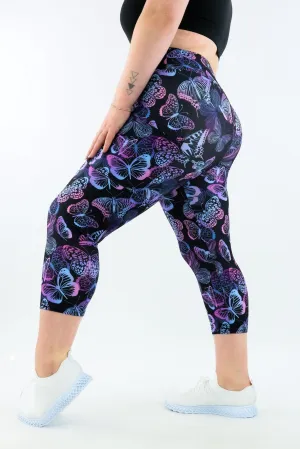 Butterfly Beauty - Casual - Capri Leggings - Pockets