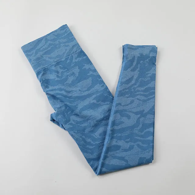 Camo Seamless Yoga Leggings High Waist Booty Gym Sports