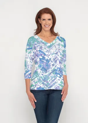 Capizee (16231) ~ Signature 3/4 Sleeve V-Neck Top