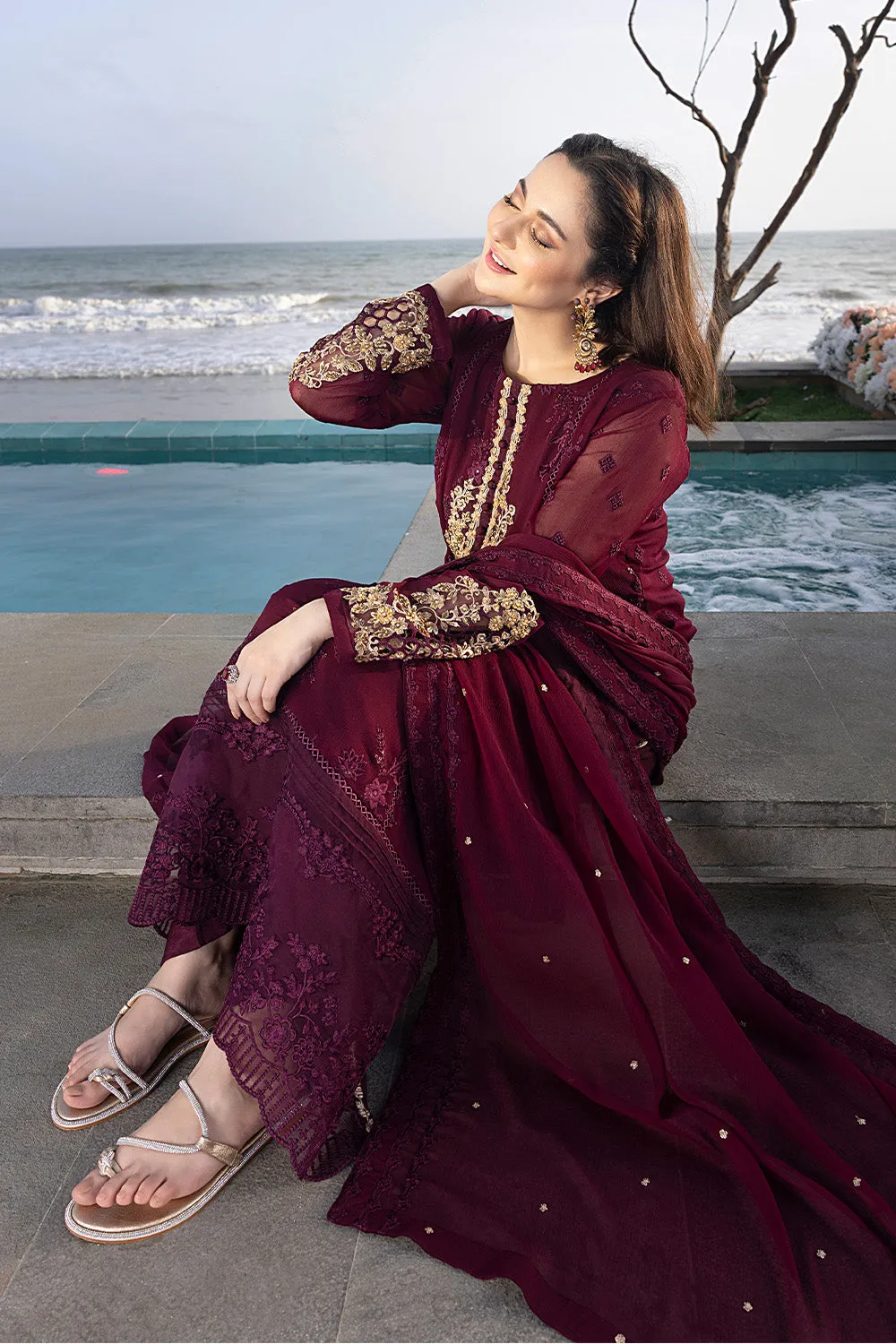 Carnelian |  Azure Ensembles Chiffon 3PCS 2023