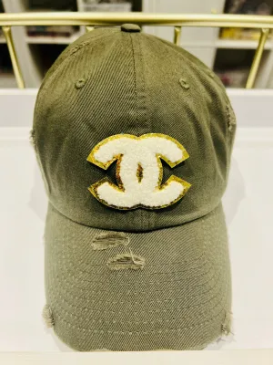 {CC15} Designer Inspired Dad Hat - Olive Green