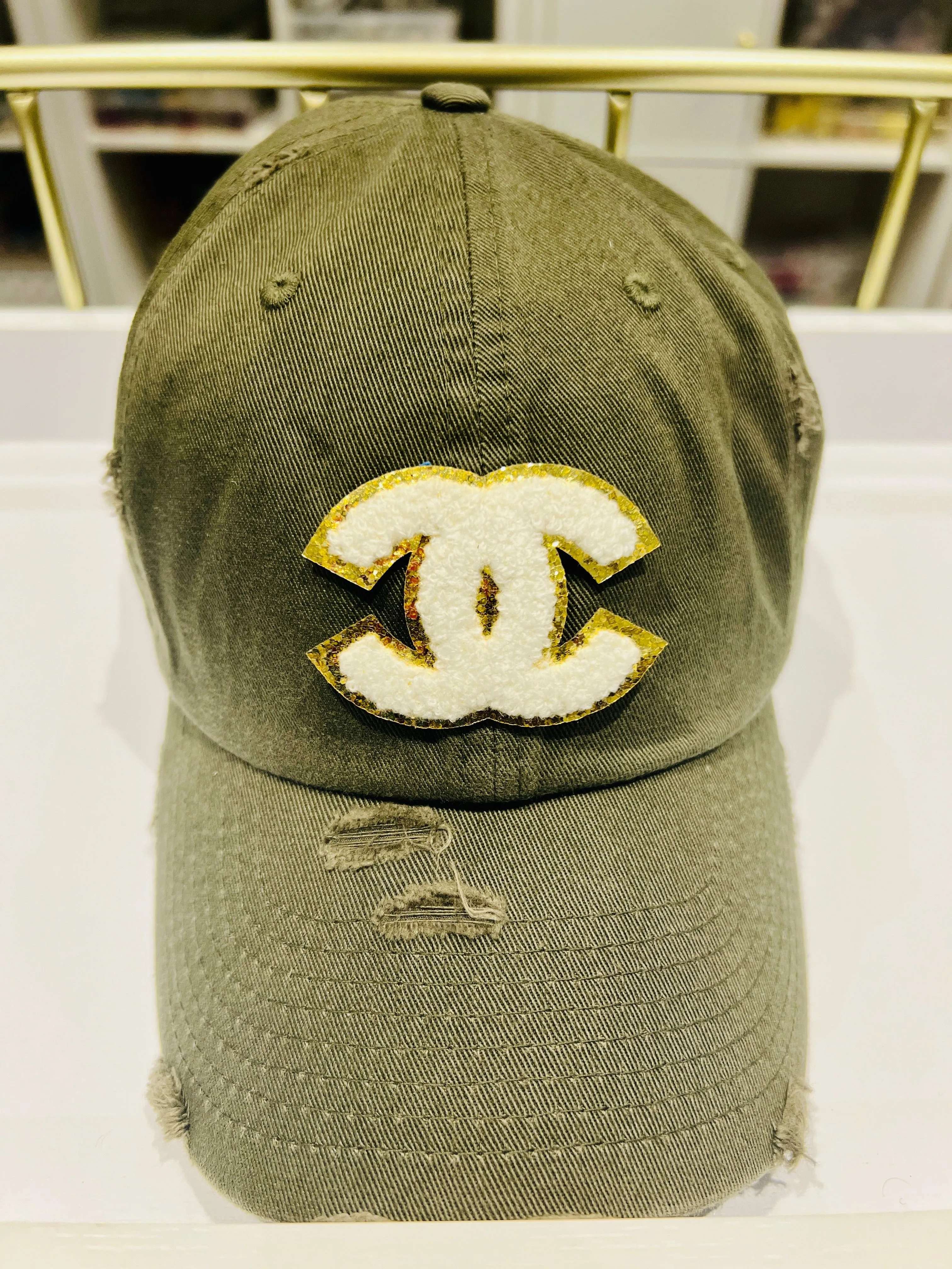 {CC15} Designer Inspired Dad Hat - Olive Green