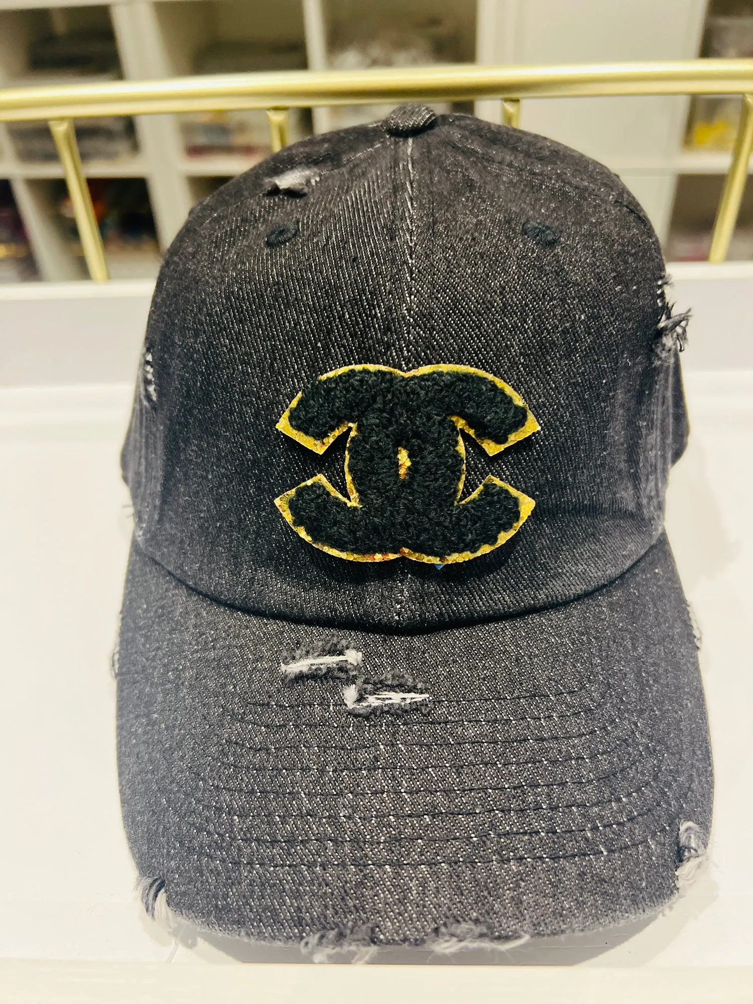 {CC4} Designer Inspired Dad Hat - Black Denim