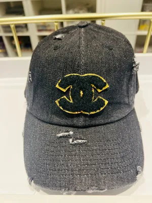 {CC4} Designer Inspired Dad Hat - Black Denim