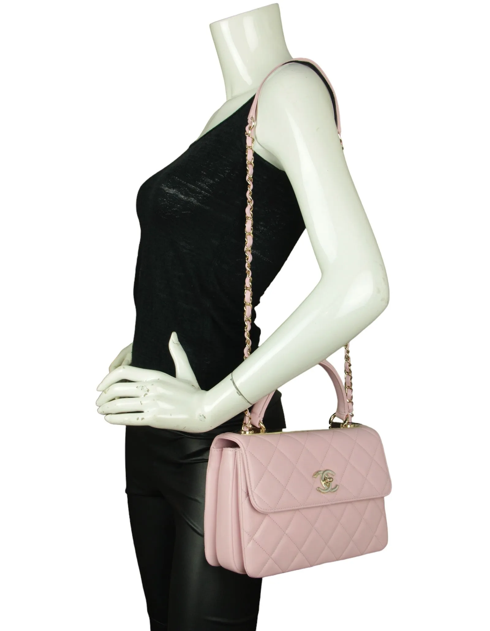 Chanel NWT 2024 Pink Lambskin Quilted Trendy CC