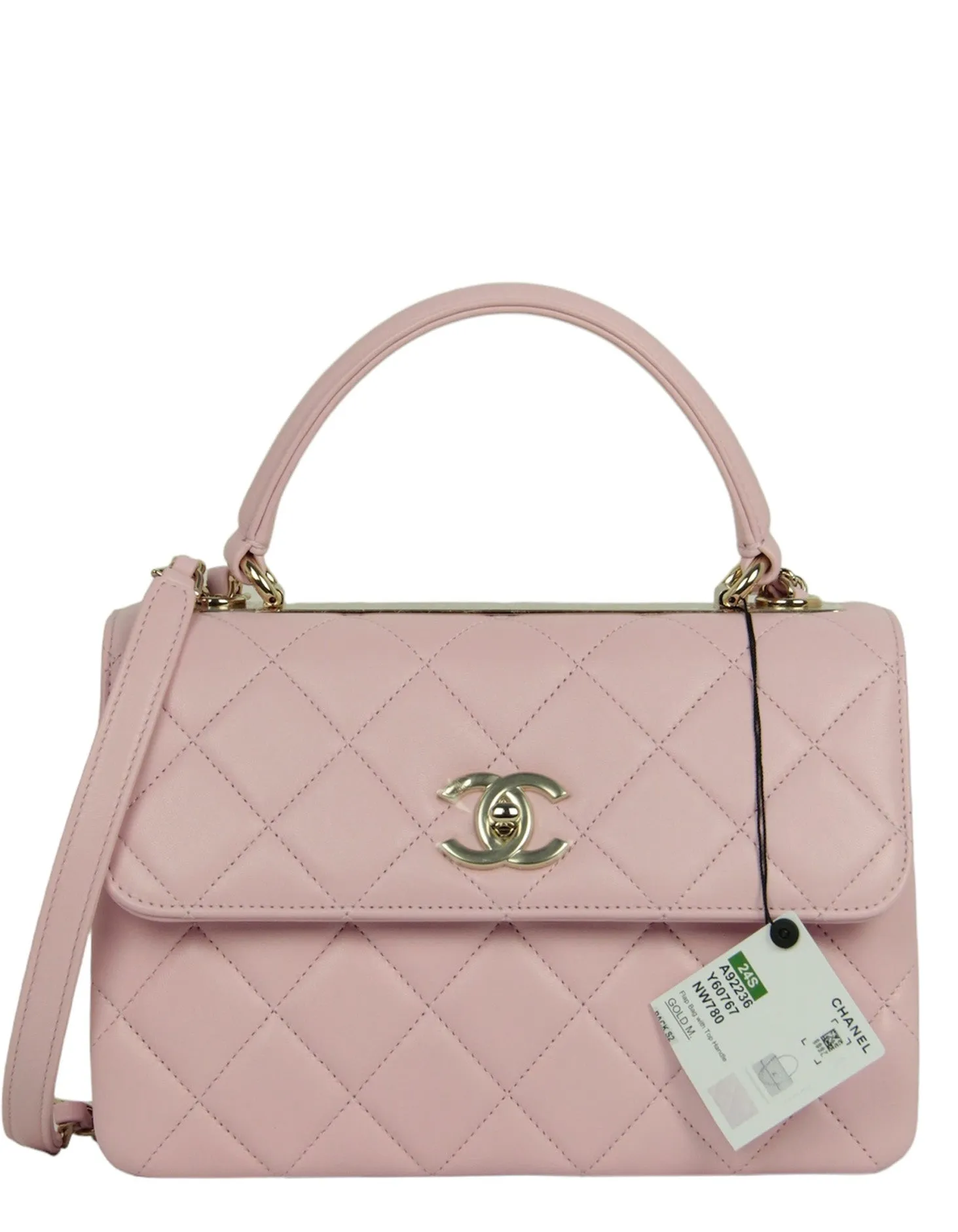 Chanel NWT 2024 Pink Lambskin Quilted Trendy CC