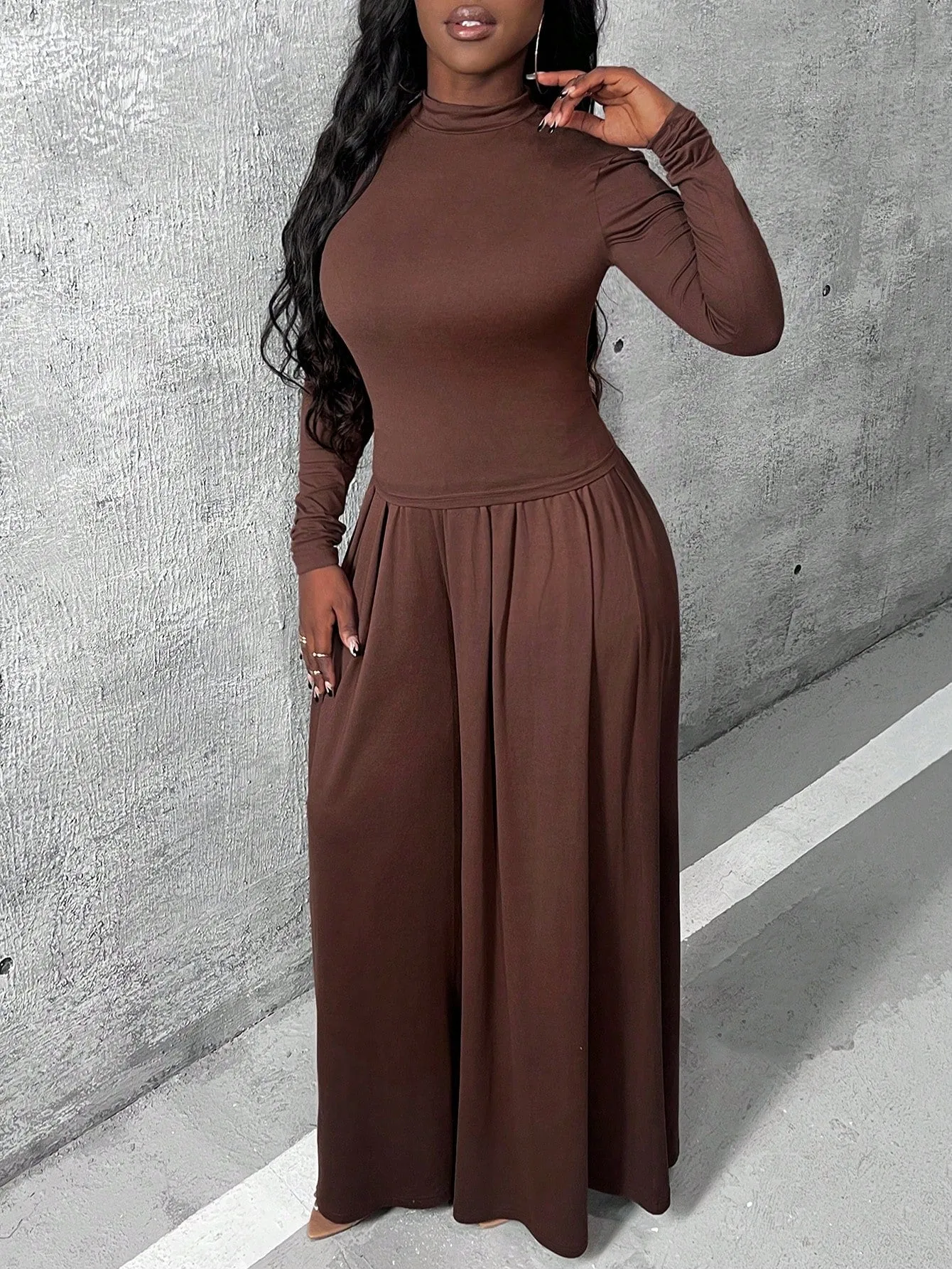 Charmaine Knitted Shirt And Wide Leg Pants Set