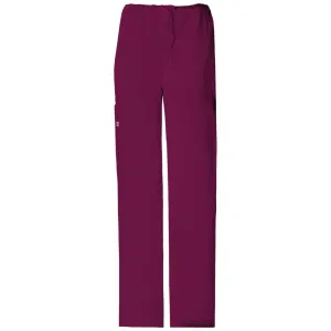 Cherokee Workwear Core Stretch 4043 Scrubs Pants Unisex Drawstring Cargo Wine