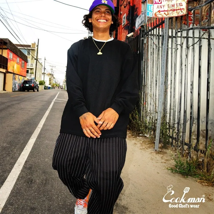 Cookman Chef Pants - Pin Stripe : Black