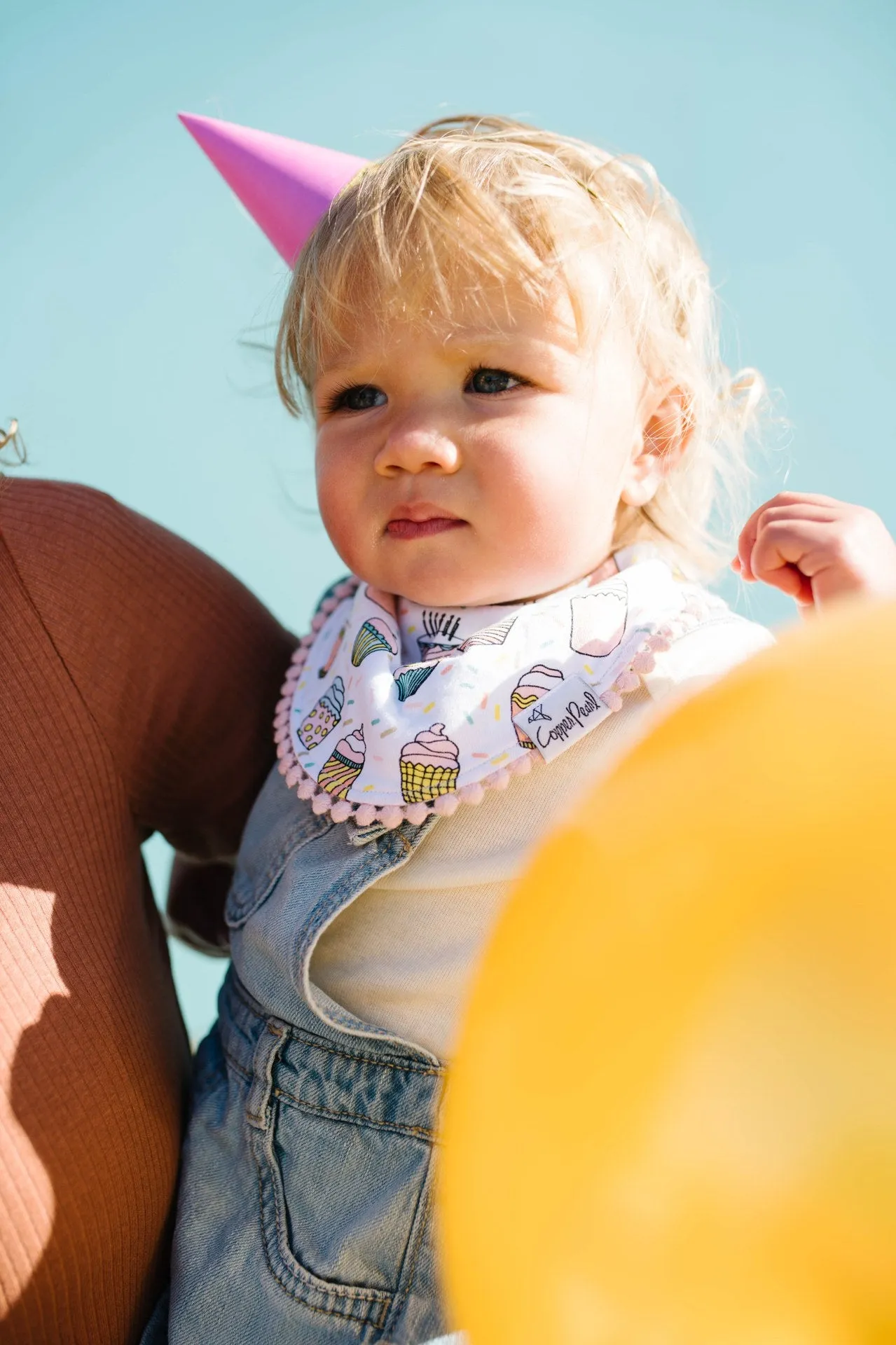 Copper Pearl Celebration Fashion Trimmed Bandana Bib Set