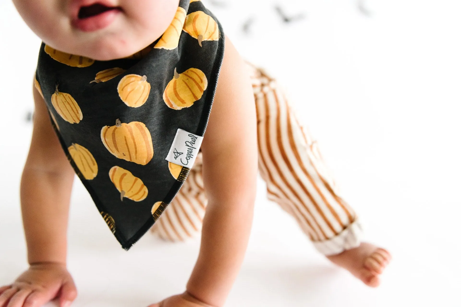 Copper Pearl Patch Bandana Bib Set