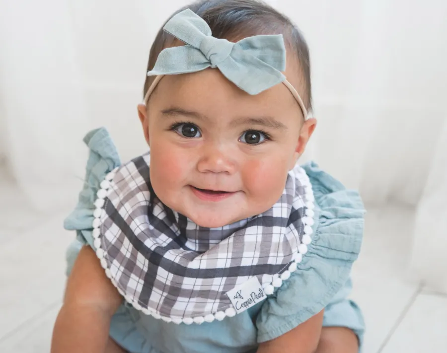 Copper Pearl Single Fashion Trimmed Bib- Hazel