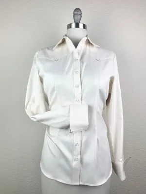 CR Classic Cream Herringbone Italian Cotton - FINAL SALE