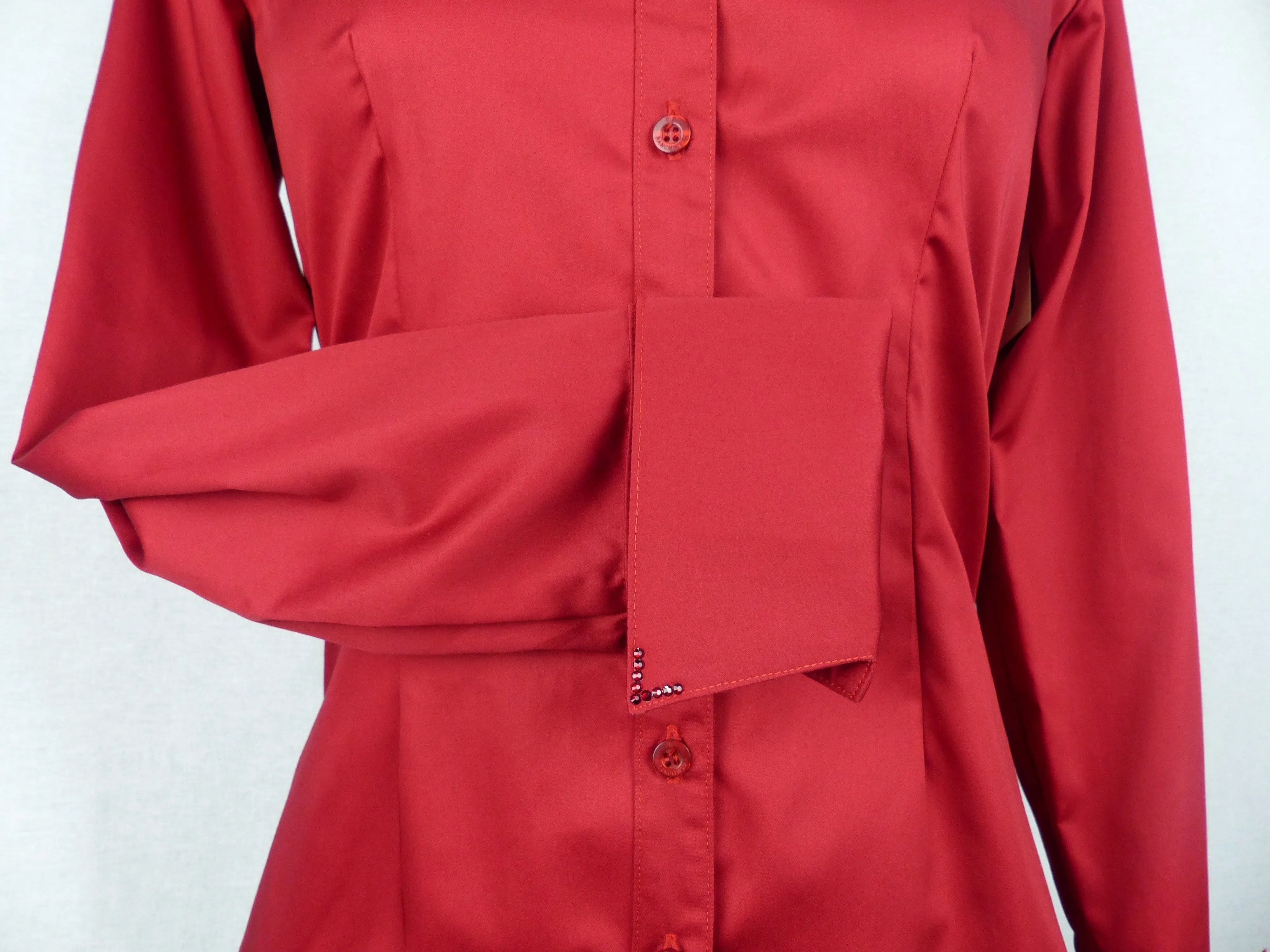 CR Classic Dark Red Cotton Sateen - FINAL SALE