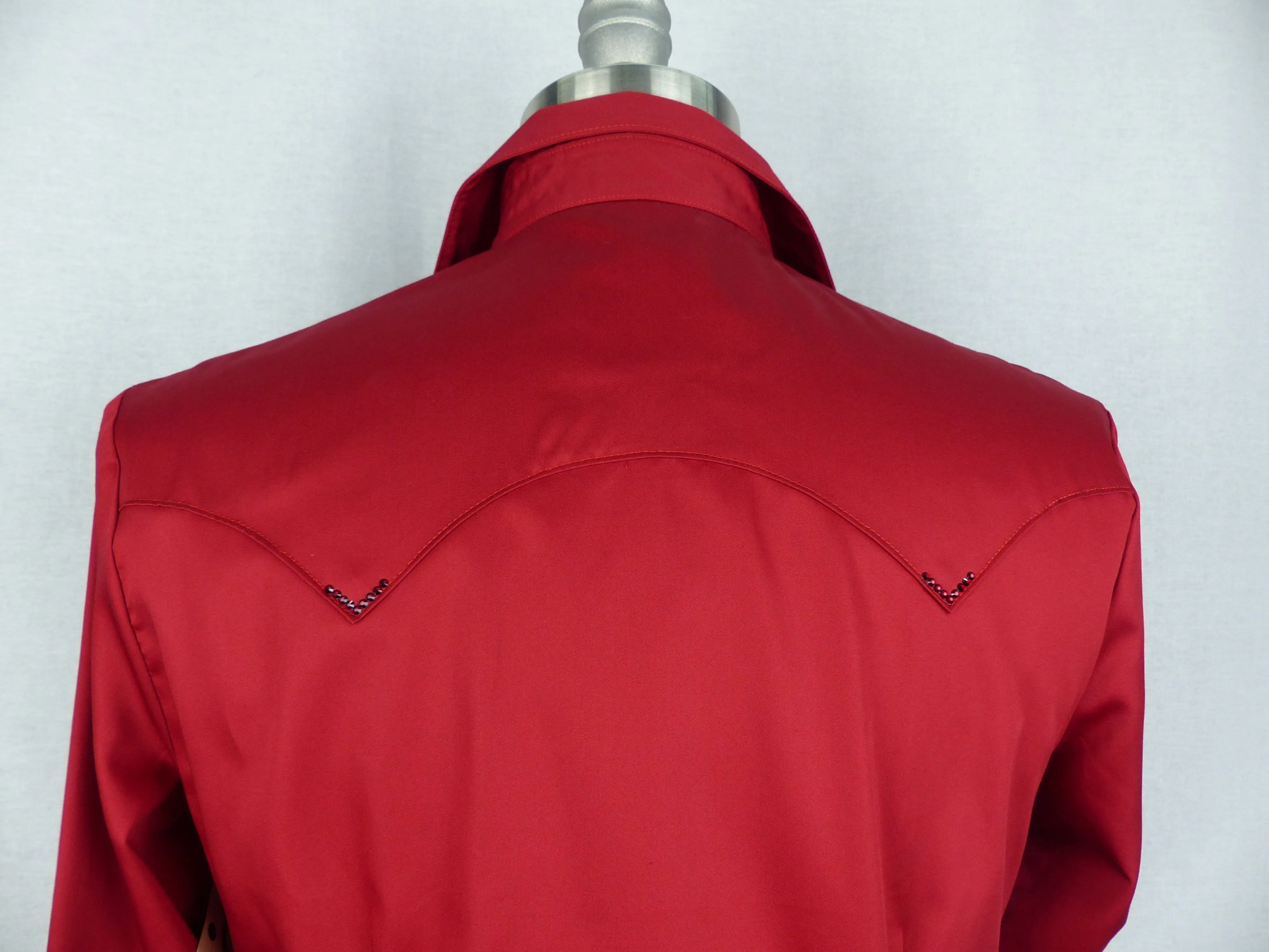 CR Classic Dark Red Cotton Sateen - FINAL SALE
