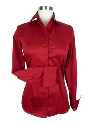 CR Classic Dark Red Cotton Sateen - FINAL SALE
