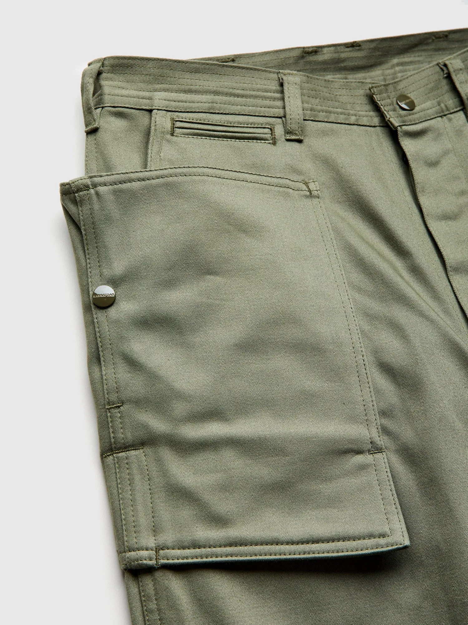 Cultivator Pants in Olive Satin Back