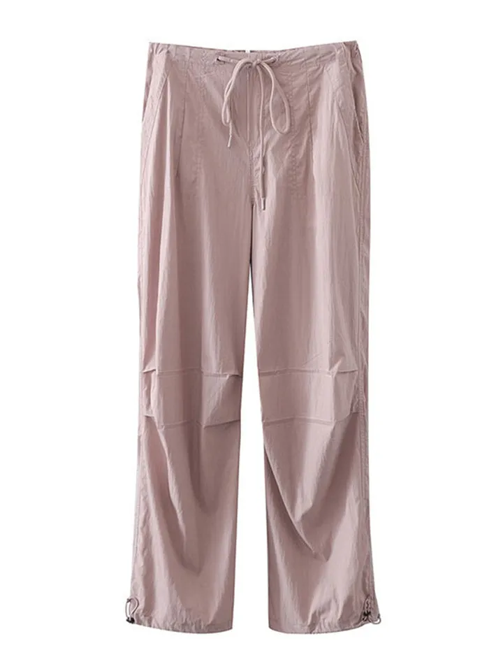 Daily Wear Casual Drawstring Ankle-Tied Baggy Trousers for Female