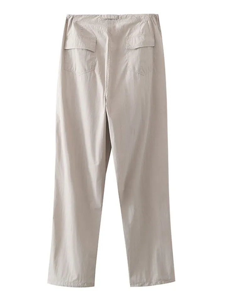 Daily Wear Casual Drawstring Ankle-Tied Baggy Trousers for Female