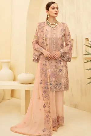 Deepak Perwani Peach Salwar Kameez Latest 2021 #PF101